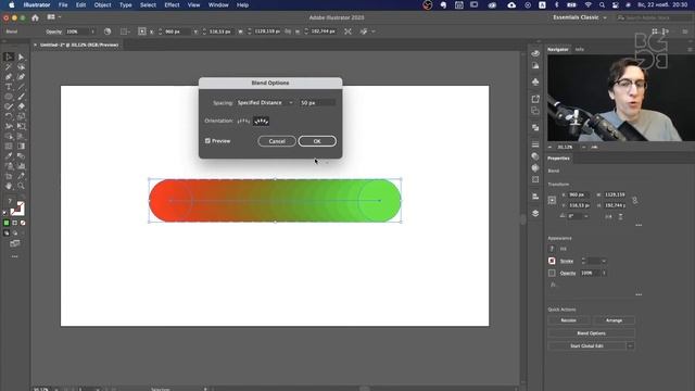 Как работает инструмент Blend Tool (Переход) в иллюстраторе | Урок Adobe Illustrator смотреть онлайн
