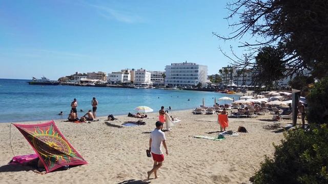 IBIZA2023: WALKING TOUR AT ES CANAR BEACH | Baleares Island Spain | смотреть онлайн