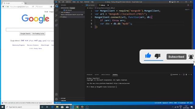 Node js MongoDB Create Collection смотреть онлайн