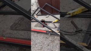 Каркас тамбура из профтрубы 60*60*3.