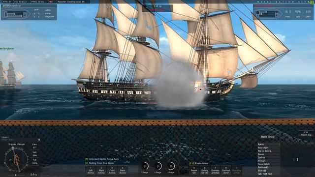 Naval Action Поход на Саману! Наш флот против кораблей охранения Бой второй! смотреть онлайн