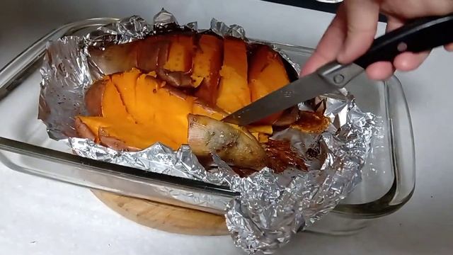 Как приготовить батат - сладкий картофель. Запечённый батат. смотреть онлайн