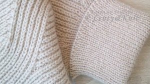 Полупатентная резинка с узором. Вязание.