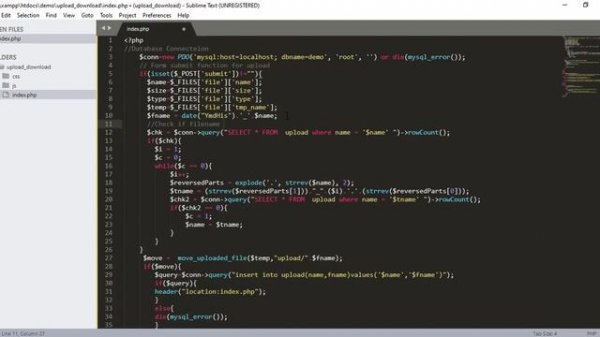 Upload and Download Files in PHP/PDO Tutorial