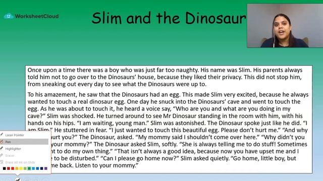 Grade 4 - English - Summary Skills / WorksheetCloud Online Lesson