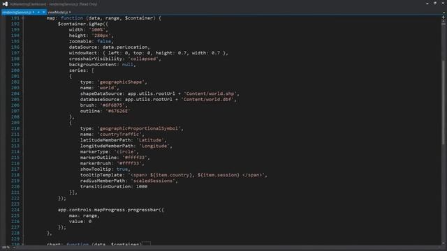 Customizing the Infragistics Map for the jQuery Marketing Dashboard смотреть онлайн