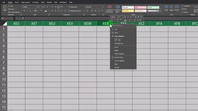 Excel Tips - Hide or Remove All Unused Rows and Columns in Excel смотреть онлайн
