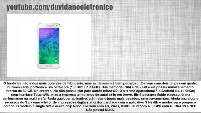 Avaliação do Smartphone Galaxy ALPHA SM G850 Android,4.7",32GB,4G,Wi-Fi,12MP,Brasil,Português смотреть онлайн