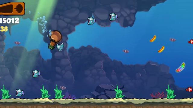 Banana Kong - Make 5 enemies hit the crocodile underwater смотреть онлайн