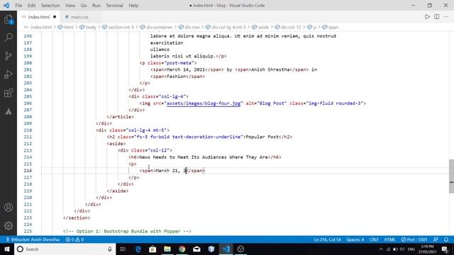 Web Design Tutorial #4 - Responsive Website Using HTML5, CSS & Bootstrap( Working on Popular Posts) смотреть онлайн