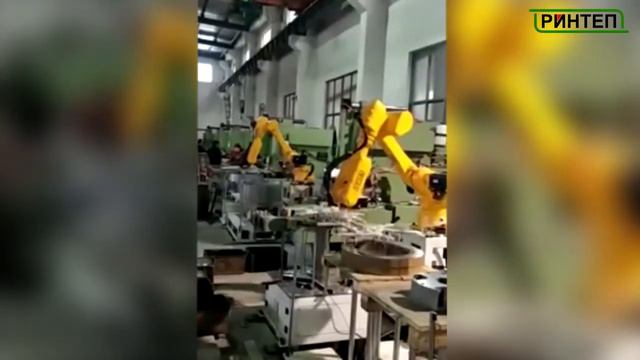 Линия сборки статоров двигателя с роботизированным управлением смотреть онлайн