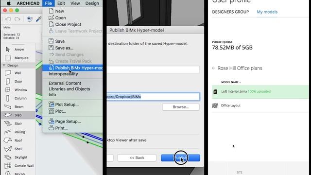 BIMx Model Transfer service – Upload/Manage projects directly from your desktop смотреть онлайн