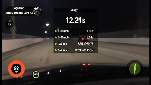 2018 AMG C43 1/4 Mile Track Slip VS Dragy performance meter time смотреть онлайн