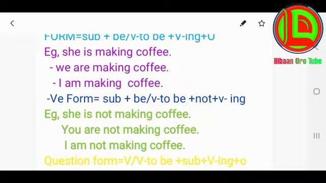 PRESENT CONTINUOUS TENSE смотреть онлайн