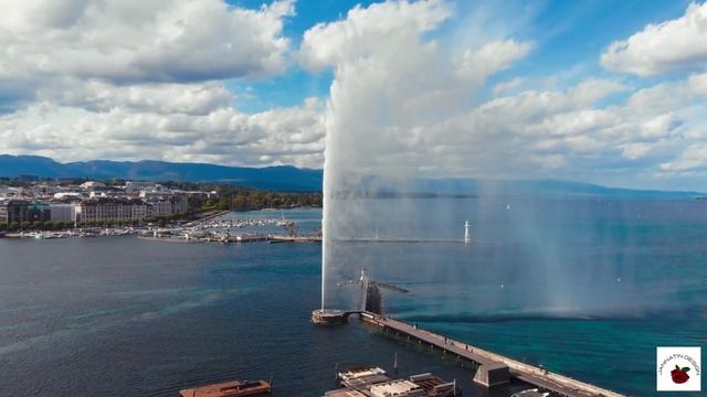 Vue aérienne Suisse/Genève . Jannatin Design смотреть онлайн
