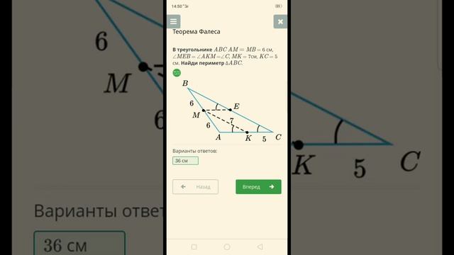 Алгебра 8 класс. Теорема Фалеса. смотреть онлайн