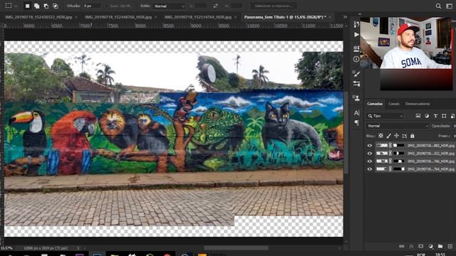 Juntando fotos do seu graffiti no photoshop e fatiando para postar usando app gratuito смотреть онлайн