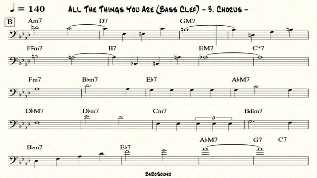 All The Things You Are Backing Track (Bass Clef) смотреть онлайн