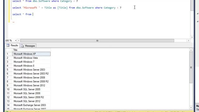 Выражения с использованием операторов в SQL Server 2012 - Часть 1 смотреть онлайн