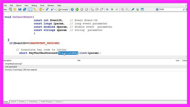 LEARN MQL5 TUTORIAL BASICS - 38 HOW TO CATCH A SIMPLE KEY EVENT смотреть онлайн