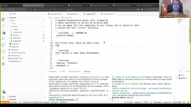 Document Your Scientific Project With Markdown, Sphinx, and Read the Docs | PyData Global 2021 смотреть онлайн