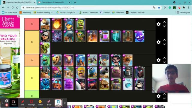 Clash Royale Tier maker Part 1 made by a kid смотреть онлайн