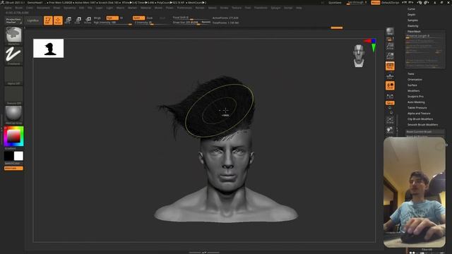 18 Zbrush для начинающих | Создание волос/шерсти. FiberMesh смотреть онлайн