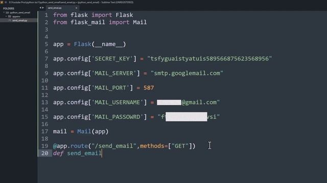 how to send email in Python and flask using your own gmail смотреть онлайн
