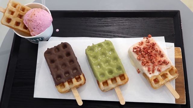 독특한 와플 Top 10 Unique & Awesome Waffles Collection - Korean street food смотреть онлайн