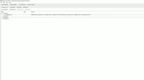 SQLite: Build Database in DB Browser