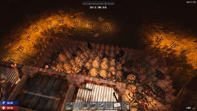 Ataque da Horda defendendo a Pirâmide - 7 Days To Die # 130 смотреть онлайн