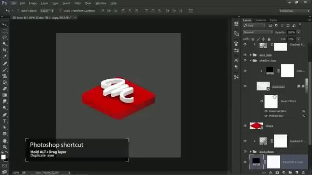 PHOTOSHOP How to Make 3D Icon смотреть онлайн