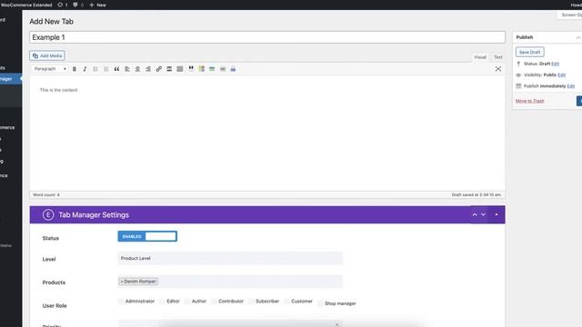 Divi WooCommerce Extended Tab Manager Setup смотреть онлайн