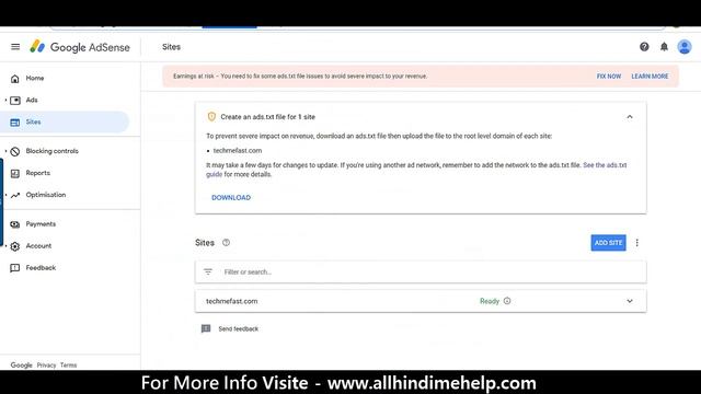 Ads.txt File Adsense | How To Fix Ads.txt In Wordpress or Blogger | Earning At Risk Adsense смотреть онлайн