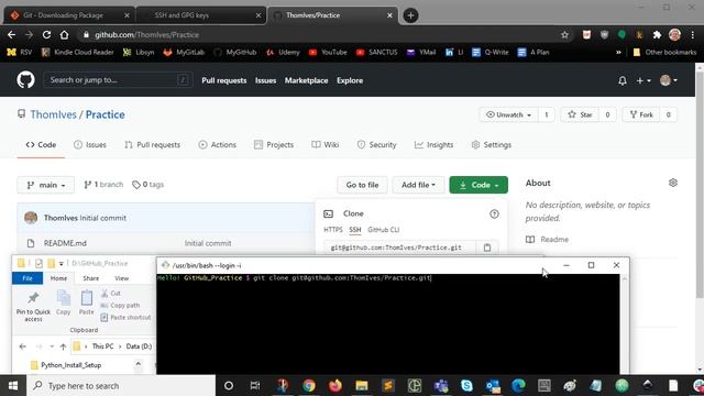 Git for Windows Operations With GitHub Using Bash And VS Code смотреть онлайн