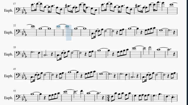 Euphonium Sheet Music: How to play Battle Against a True Hero (Undertale) by Toby Fox смотреть онлайн