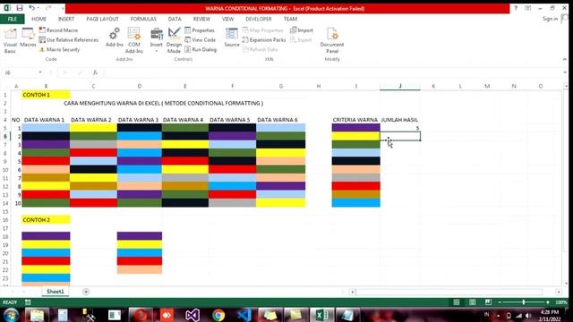 Cara Menghitung Jumlah Warna Pada Excel dengan VBA смотреть онлайн