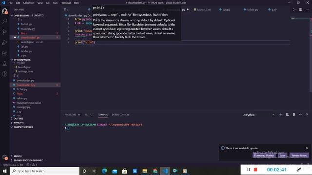 Download YouTube Video Using PYTHON смотреть онлайн