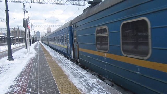 Отправление ЧС7-276 с поездом№073А Москва-Львов с Киевского вокзала Москвы 15.01.2019 смотреть онлайн