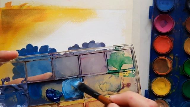 tutorial how to paint "acrylic color" step-by-step hydrangea flower with cheep tools ☁️ смотреть онлайн