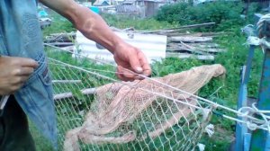 посадка рыболовной сети.лайфхак.