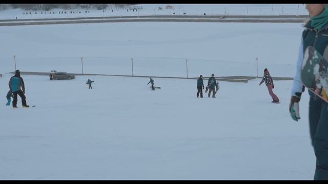 Горнолыжный склон в городе Чебоксары.