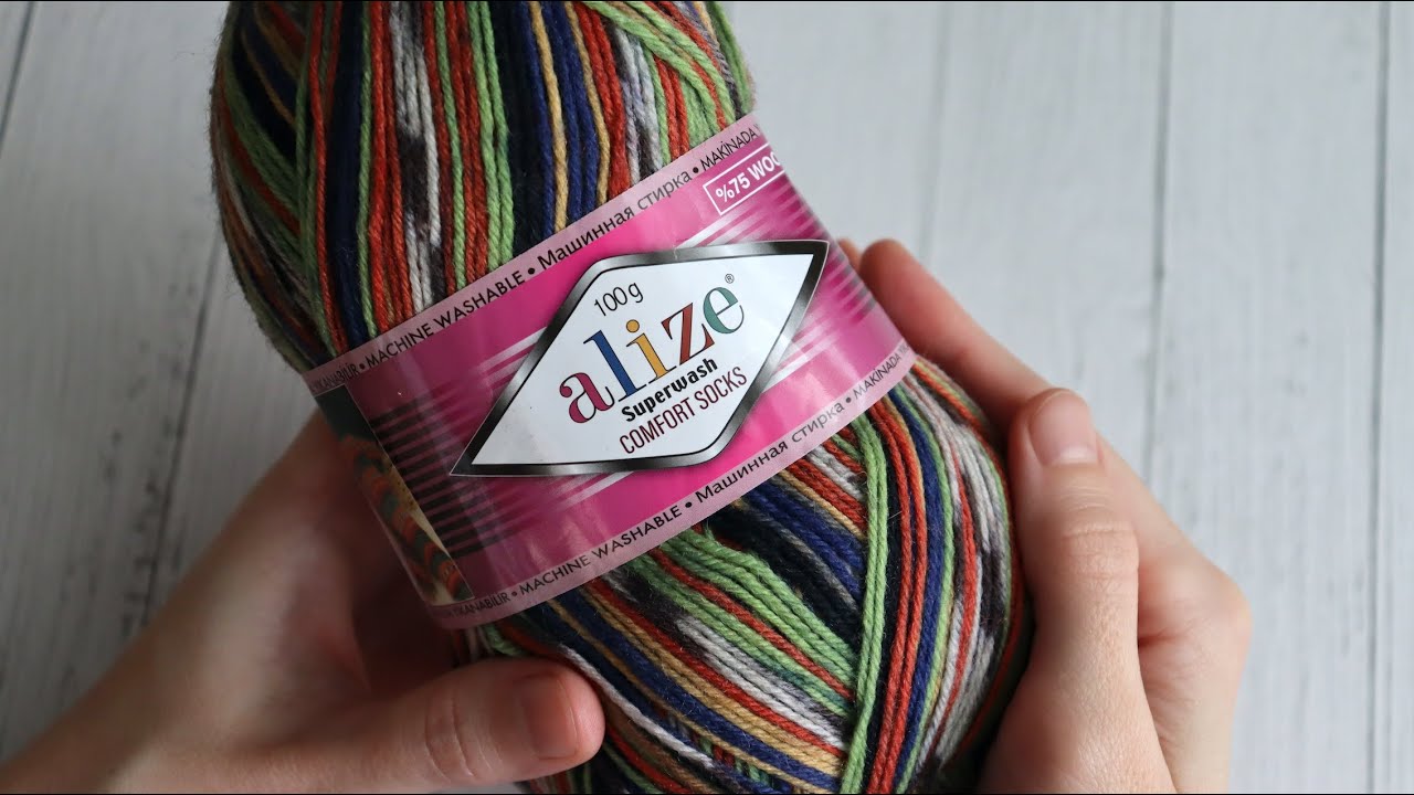 Обзор пряжи ALIZE Superwash. Идеальна для носков смотреть онлайн
