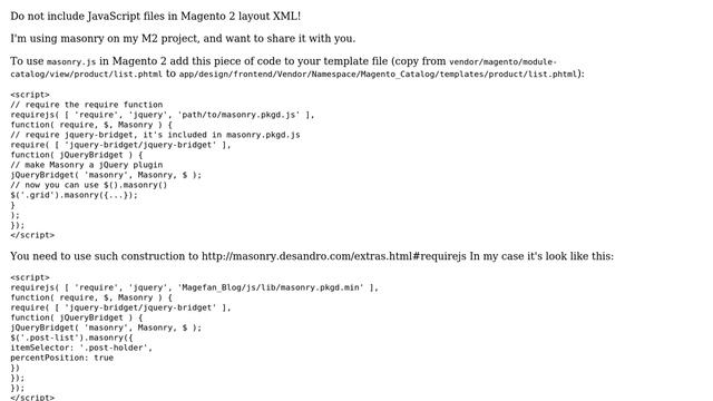 Magento: I need to add masonry js to my theme in Magento 2 (3 Solutions!!) смотреть онлайн