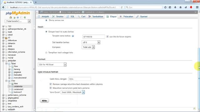 Tutorial Cara Ekspor Database ke Excel di PhpMyAdmin смотреть онлайн