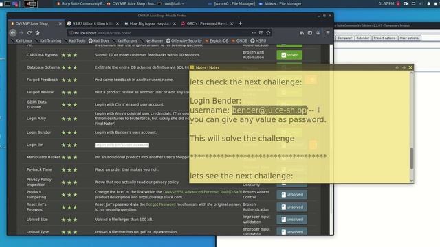 OWASP Juice Shop Solution for Login Jim смотреть онлайн