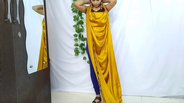Drape Your Saree In Western Style/no Cutting No Stiching/Western Style Saree Wearing/Saree Dress