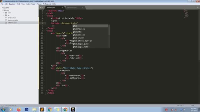 Display ordered list and unordered list from mysql database using mysqli,php and html смотреть онлайн