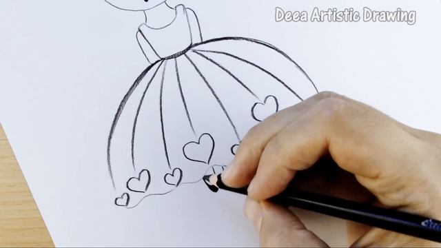 How to draw ballerina/Very easy pencil drawing tutorial/step-by-step смотреть онлайн
