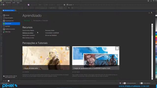 Curso de Corel Draw 2017 Básico - Aula 04 - Tela de Boas Vindas смотреть онлайн